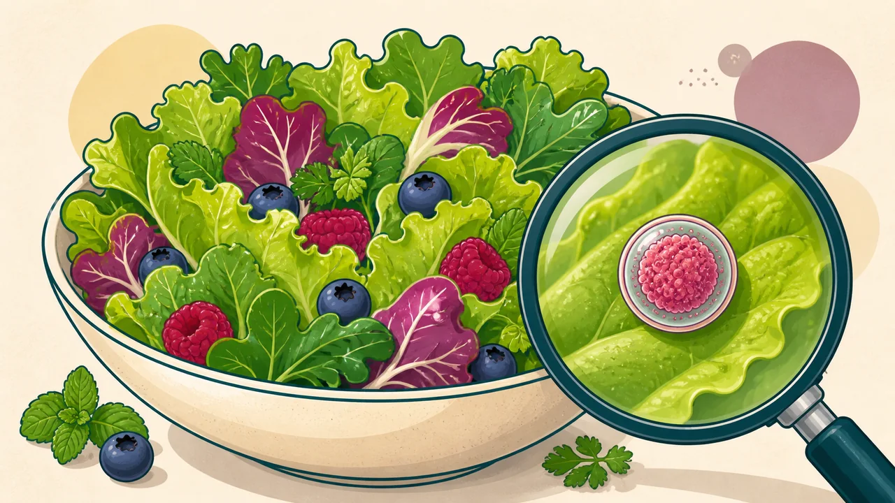 Cyclospora en alimentos